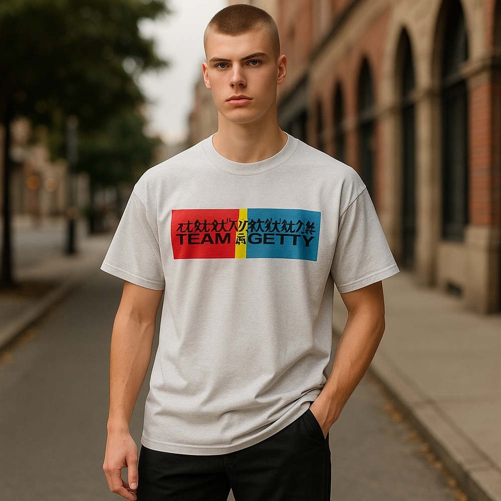 Getty Museum Graphic T-Shirt - Tan, Red, Yellow, Blue